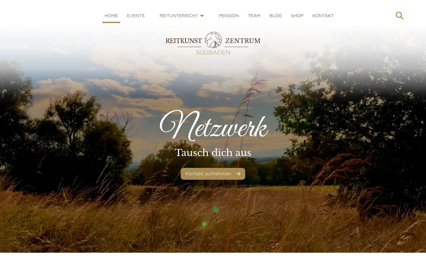 Reitkunstzentrum Südbaden Website Vorschau – klassische Reitkunst und Pferdepension in Bad Bellingen